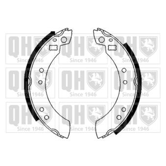 Jeu de mâchoires de frein QUINTON HAZELL [BS502]