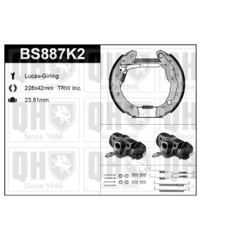 Kit de freins, freins à tambours QUINTON HAZELL [BS887K2]
