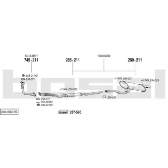 Echappement BOSAL 084.092.55