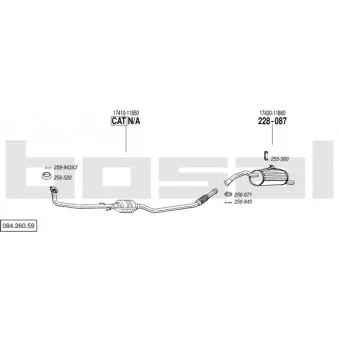 BOSAL 084.260.59 - Echappement