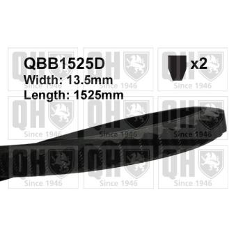 Courroie trapézoïdale QUINTON HAZELL QBB1525D pour ISUZU TROOPER 2.2 D 4WD - 53cv