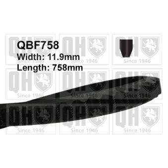Courroie trapézoïdale QUINTON HAZELL QBF758 pour RENAULT R25 2.0 12V - 140cv