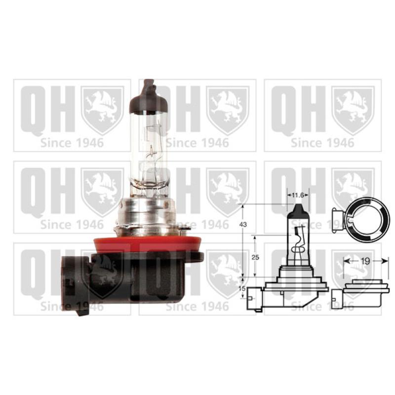 Ampoule, Phares avant QUINTON HAZELL QBL708 - Visuel 1