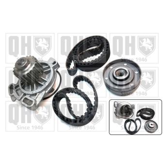 Pompe à eau + kit de courroie de distribution QUINTON HAZELL QBPK2890 pour VOLVO FMX 2,4 TD - 113cv