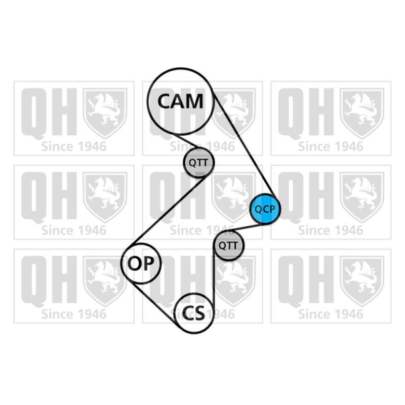 Pompe à eau + kit de courroie de distribution QUINTON HAZELL QBPK3610 - Visuel 1