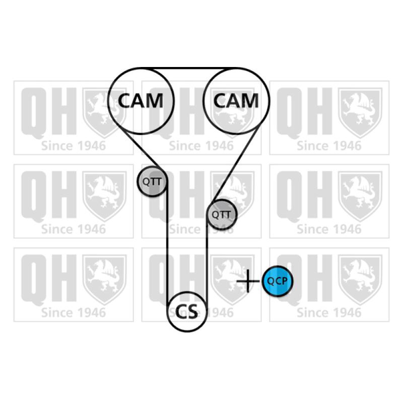 Pompe à eau + kit de courroie de distribution QUINTON HAZELL QBPK7560 - Visuel 1