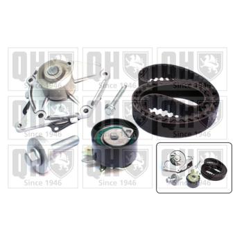 Pompe à eau + kit de courroie de distribution QUINTON HAZELL QBPK7640 pour RENAULT MODUS 1.5 DCI - 65cv