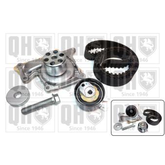 Pompe à eau + kit de courroie de distribution QUINTON HAZELL QBPK8910 pour AUDI Q5 1.5 DCI - 110cv