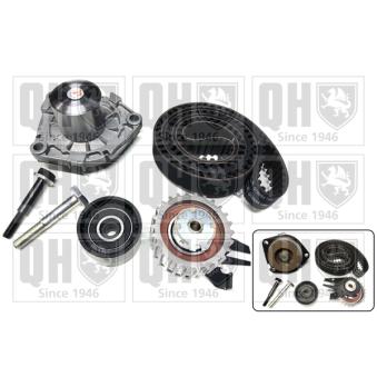 Pompe à eau + kit de courroie de distribution QUINTON HAZELL QBPK8950 pour FORD FOCUS 1.6 TDCi - 100cv