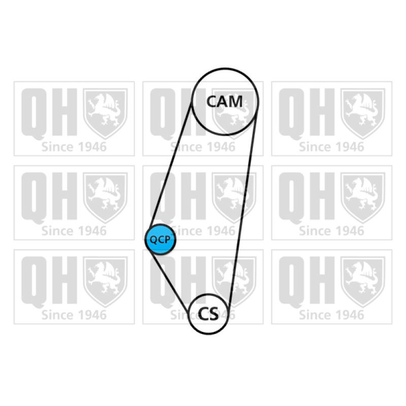 Pompe à eau + kit de courroie de distribution QUINTON HAZELL QBPK9049 - Visuel 1