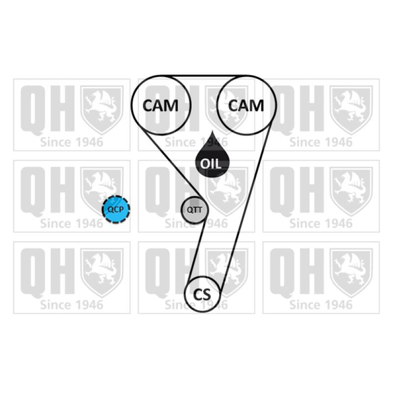 Pompe à eau + kit de courroie de distribution QUINTON HAZELL QBPK9310 - Visuel 1