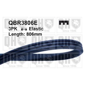 Courroie trapézoïdale à nervures QUINTON HAZELL [QBR3806E]