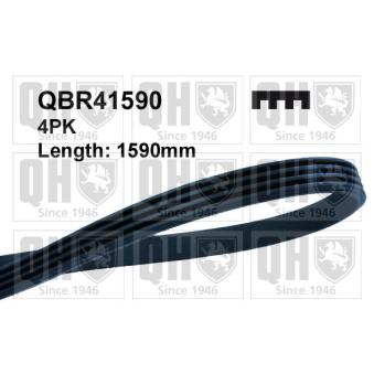 Courroie trapézoïdale à nervures QUINTON HAZELL QBR41590 pour DAIHATSU SIRION 1.3 4WD - 91cv