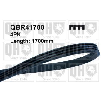Courroie trapézoïdale à nervures QUINTON HAZELL QBR41700 pour DAIHATSU YRV 1.3 4WD - 87cv