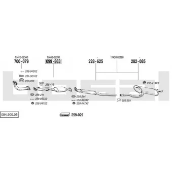 BOSAL 084.900.05 - Echappement