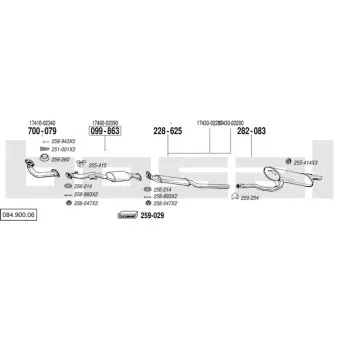 Echappement BOSAL 084.900.06