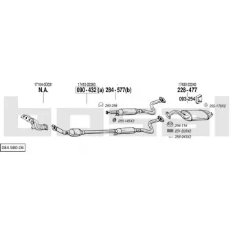 BOSAL 084.980.06 - Echappement