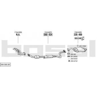 BOSAL 084.990.80 - Echappement