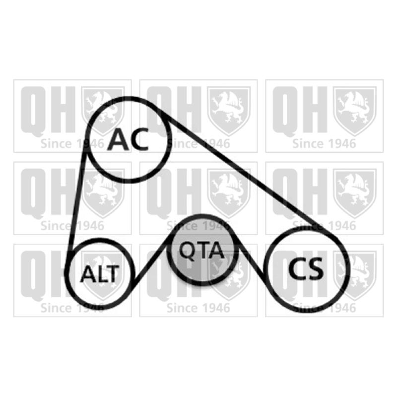 Jeu de courroies trapézoïdales à nervures QUINTON HAZELL QDK127 - Visuel 1