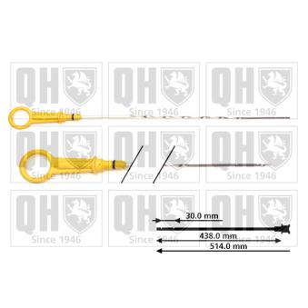 Jauge de niveau d'huile QUINTON HAZELL QOD155 pour DACIA DUSTER 1.3 TCe 130 - 131cv