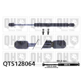 Vérin de hayon, de coffre QUINTON HAZELL QTS128064 pour MERCEDES-BENZ CLASSE E 1.4 - 72cv