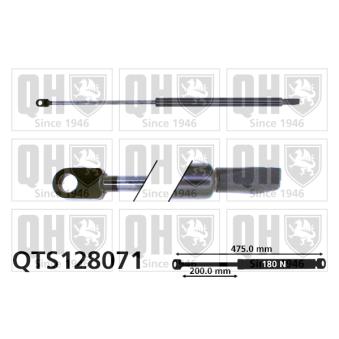Vérin de hayon, de coffre QUINTON HAZELL QTS128071 pour PEUGEOT 505 2.0 - 97cv Vérin de hayon, de coffre QUINTON HAZELL QTS128071 pour PEUGEOT 505 2.0 - 97cv