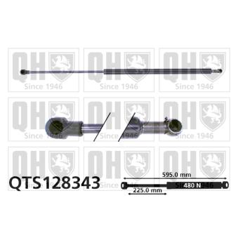 Vérin de hayon, de coffre QUINTON HAZELL QTS128343 pour RENAULT LAGUNA 1.8 (B56A/B) - 90cv