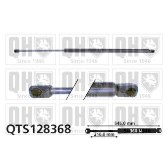 Vérin de hayon, de coffre QUINTON HAZELL QTS128368 pour OPEL CORSA 1.4 i - 54cv