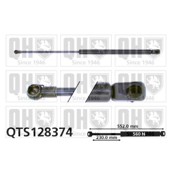 Vérin de hayon, de coffre QUINTON HAZELL OEM 1020156