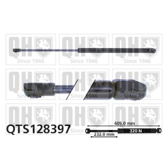 Vérin de hayon, de coffre QUINTON HAZELL QTS128397 pour VOLVO V40 2.0 T - 160cv