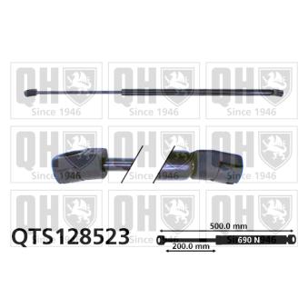 Vérin de hayon, de coffre QUINTON HAZELL QTS128523 pour CITROEN C5 4.2 quattro - 299cv