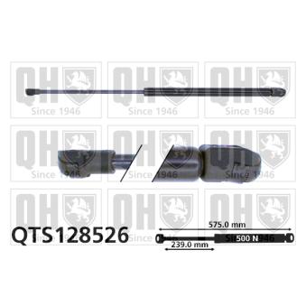Vérin de hayon, de coffre QUINTON HAZELL QTS128526 pour AUDI 80 S2 quattro - 230cv