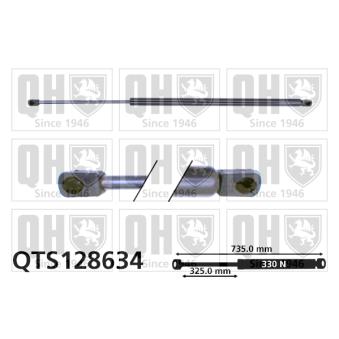 Vérin de hayon, de coffre QUINTON HAZELL QTS128634 pour CITROEN C4 1.3 N - 60cv