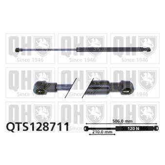 Vérin, capot-moteur QUINTON HAZELL QTS128711 pour CITROEN C5 2.0 16V HPi - 140cv