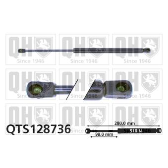 Vérin de hayon, de coffre QUINTON HAZELL QTS128736 pour LANCIA KAPPA 2.0 20V - 146cv