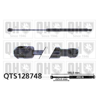 Vérin de hayon, de coffre QUINTON HAZELL [QTS128748]