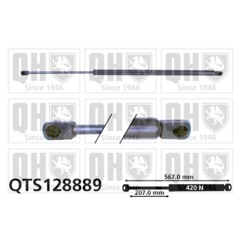 Vérin de hayon, de coffre QUINTON HAZELL QTS128889 pour LANCIA KAPPA 3.0 24V - 204cv