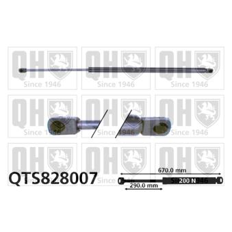 Vérin, capot-moteur QUINTON HAZELL QTS828007 pour ALFA ROMEO SPIDER 2.0 JTS - 165cv