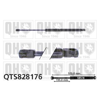 Vérin de hayon, de coffre QUINTON HAZELL QTS828176 pour MERCEDES-BENZ CLASSE A 2.0 CRDi - 150cv