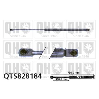 Vérin de hayon, de coffre QUINTON HAZELL OEM 0k53z63620