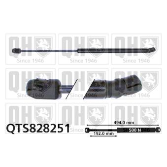 Vérin de hayon, de coffre QUINTON HAZELL OEM 5N0827550