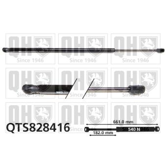 Vérin de hayon, de coffre QUINTON HAZELL QTS828416 pour FORD TRANSIT 1.6 - 110cv