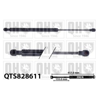 Vérin de hayon, de coffre QUINTON HAZELL QTS828611 pour FORD KA 1.2 - 69cv