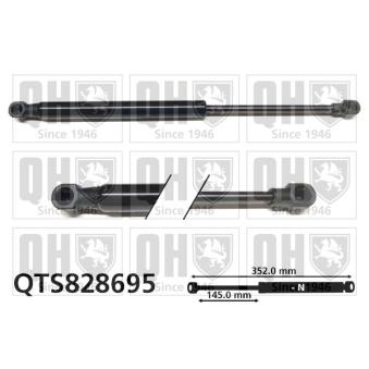 Vérin de hayon, de coffre QUINTON HAZELL QTS828695 pour AUDI A5 3.0 TDI quattro - 211cv