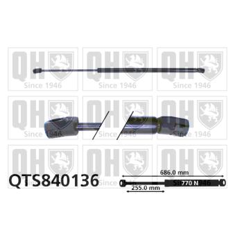 Vérin de hayon, de coffre QUINTON HAZELL OEM 701829331R