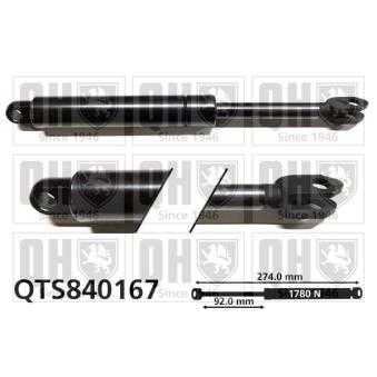 Vérin de hayon, de coffre QUINTON HAZELL QTS840167 pour MERCEDES-BENZ CLASSE E E 220 - 150cv