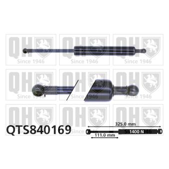 Vérin de hayon, de coffre QUINTON HAZELL QTS840169 pour MERCEDES-BENZ CLASSE E E 240 T - 170cv