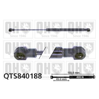 Vérin de hayon, de coffre QUINTON HAZELL QTS840188 pour FIAT PUNTO 60 1.2 - 58cv