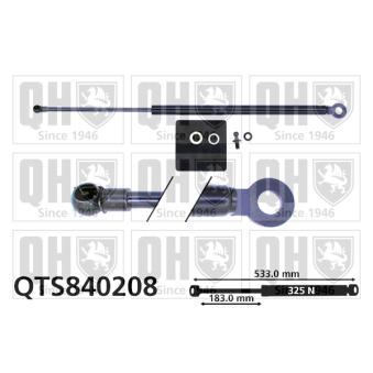 Vérin de hayon, de coffre QUINTON HAZELL QTS840208 pour HONDA CRX 1.6 i 16V - 124cv