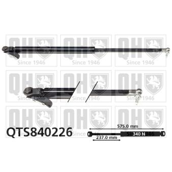 Vérin de hayon, de coffre QUINTON HAZELL QTS840226 pour RENAULT CAPTUR 2.0 D - 71cv